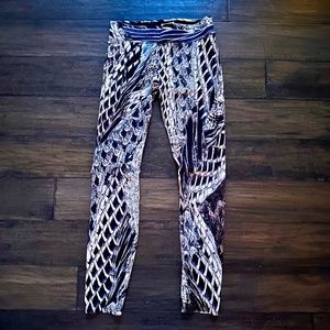 HELMUT LANG The Coolest Abstract Snake Reflex Legging Sz SOLD-OUT!!